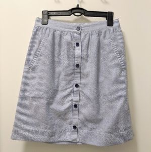 Seersucker Blue stripe summer skirt